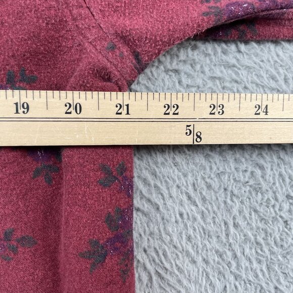 VTG L.L. Bean Floral Button Down Shirt Womens Medium Heavy Flannel USA - Picture 4 of 5